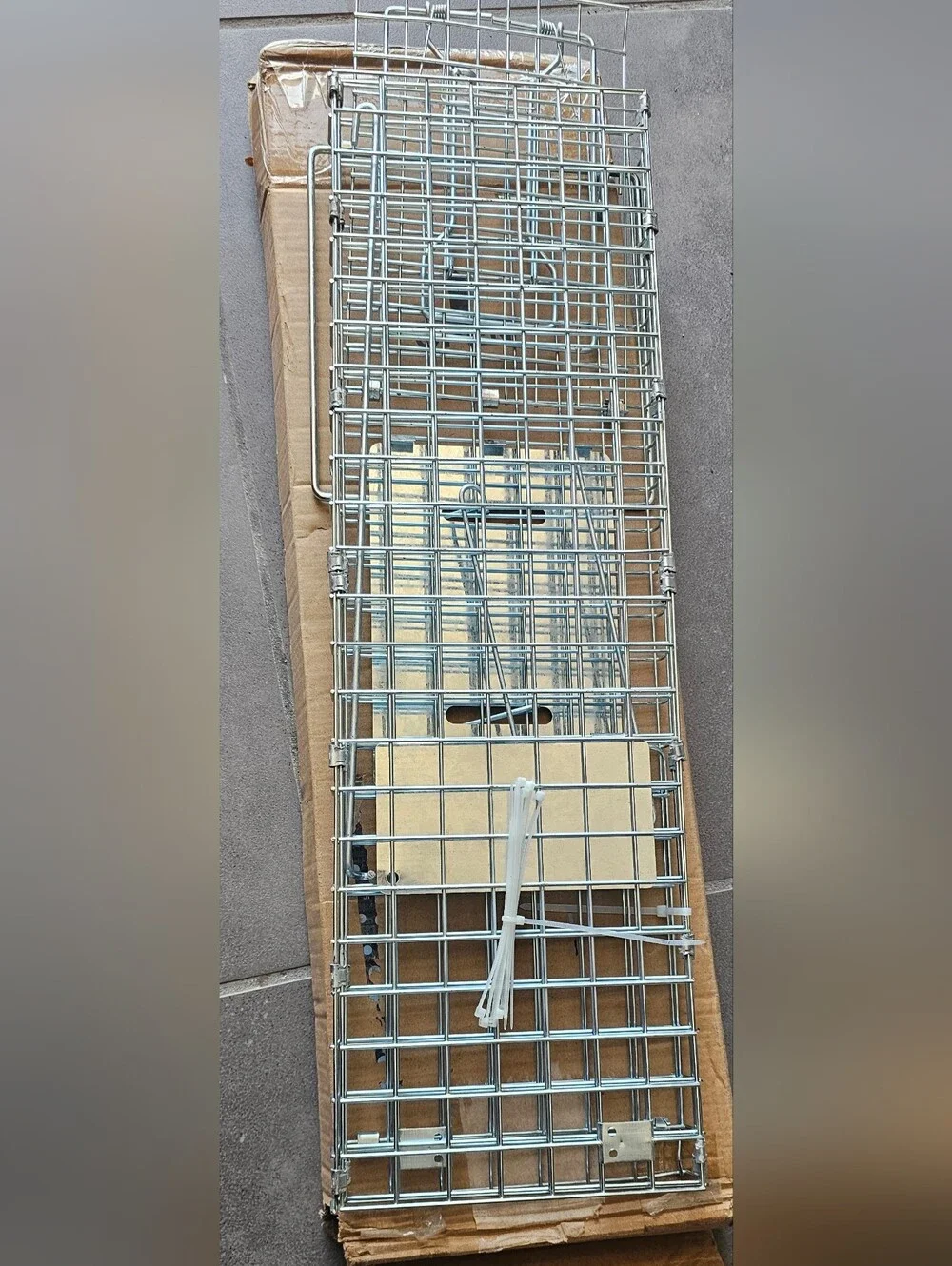 1-Pack Silver Live Animal Cage Trap Folding Humane Cat Trap For Mouse